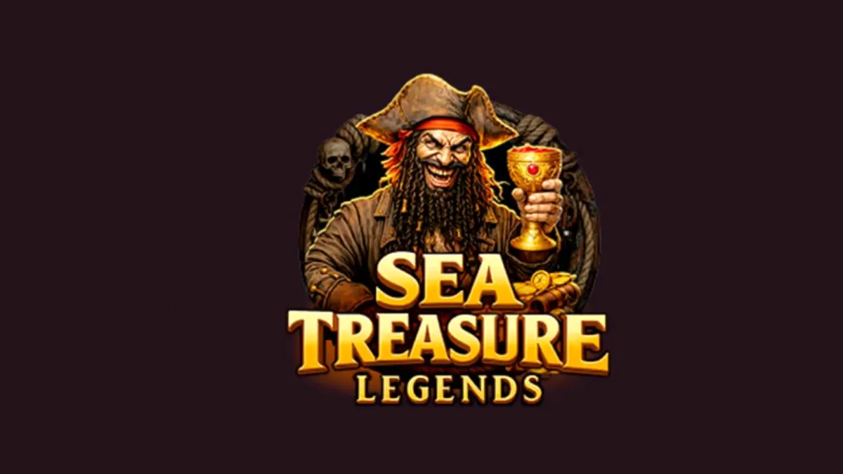 Tampilan layar utama slot Sea Treasures Legend dengan tema bajak laut dan kapal.